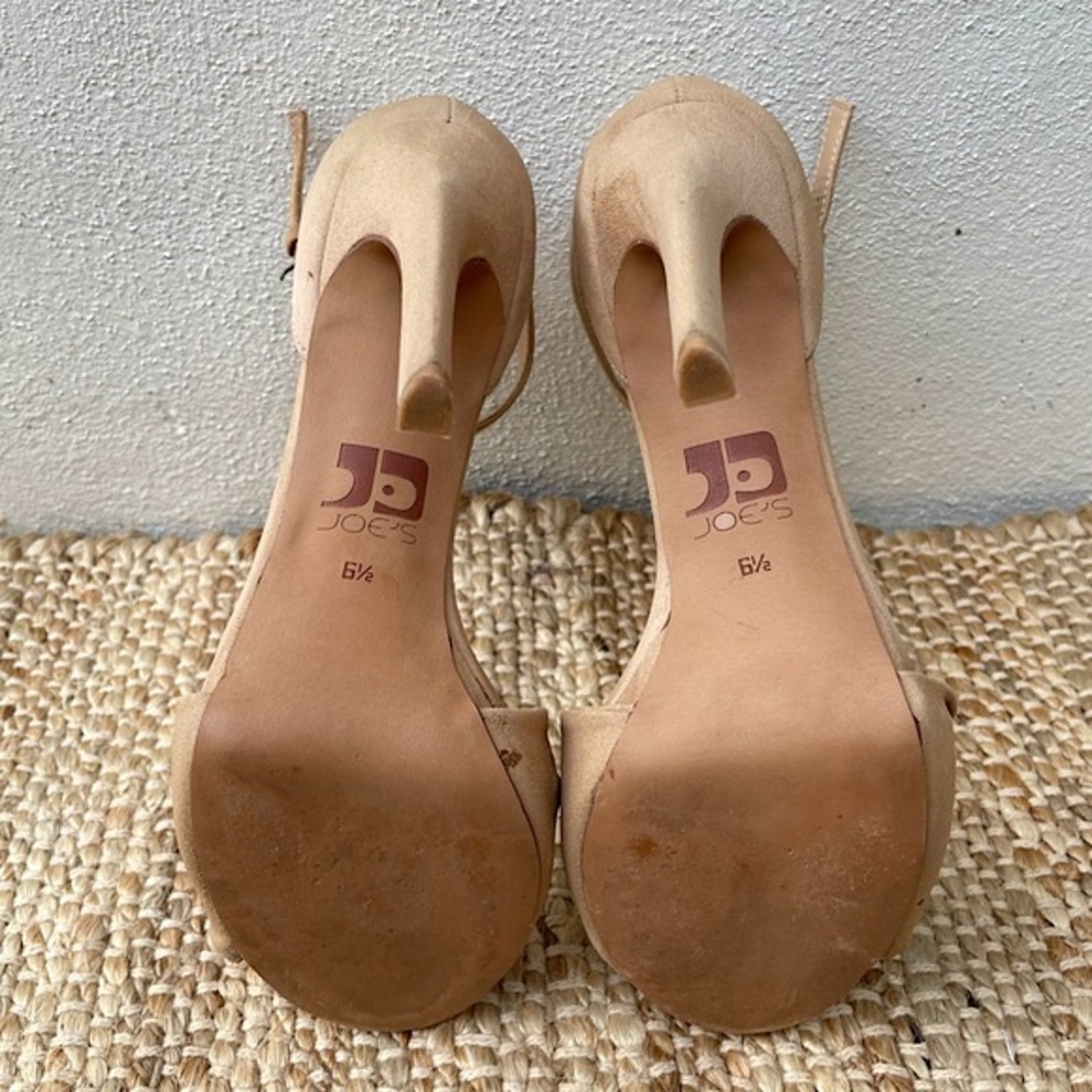 JOE’S JEANS Vaughn Latte Suede Leather Heels - Picture 9 of 12